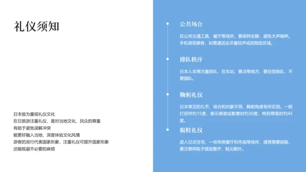 现代简约高级日本旅游攻略PPT模板