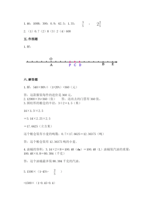 冀教版六年级下册数学 期末检测卷含答案（培优）.docx