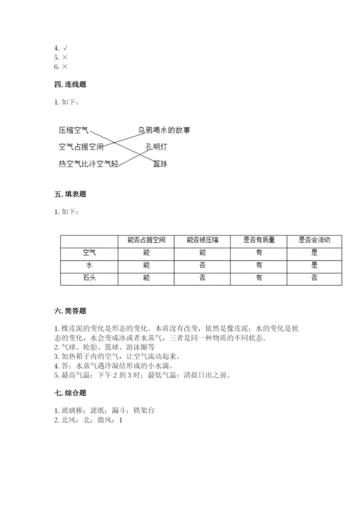 教科版三年级上册科学期末测试卷最新.docx