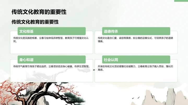 二十四节气立春PPT模板