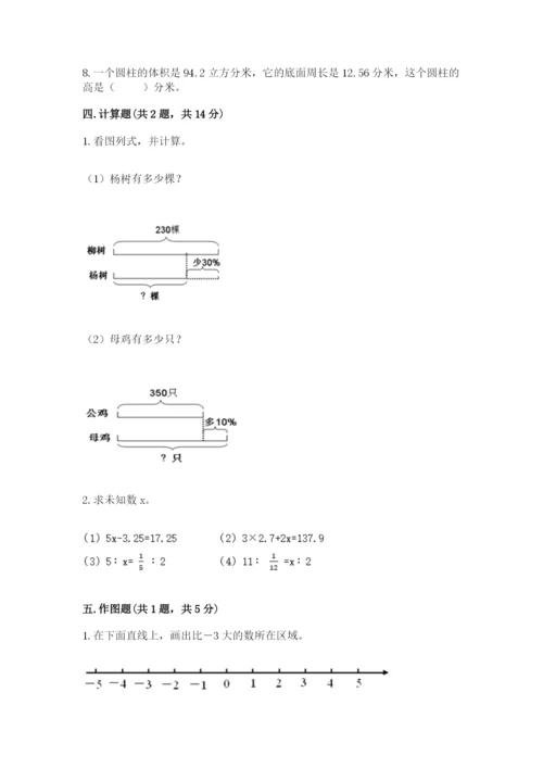 苏仙区六年级下册数学期末测试卷参考答案.docx