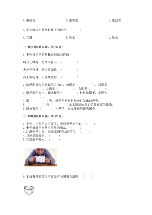 教科版科学二年级上册《期末测试卷》及完整答案（历年真题）.docx
