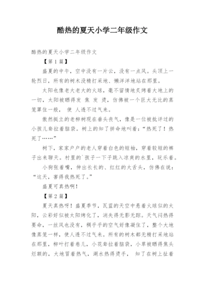 酷热的夏天小学二年级作文.docx