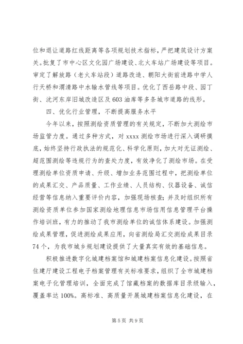 市城乡规划管理局工作总结 (4).docx