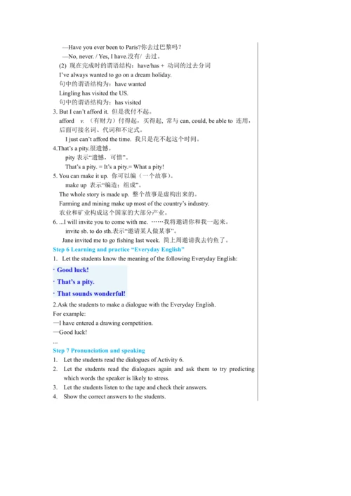 Module 2 Unit 1教学详案