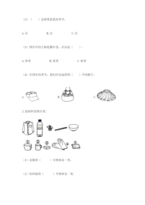 教科版科学二年级上册期末考试试卷（实用）.docx