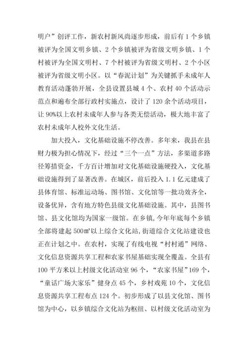 县文化工作情况调研分析报告.docx
