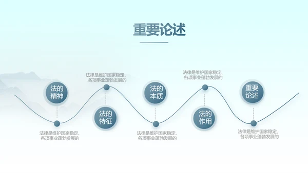 蓝色中国风法律法规讲堂动态PPT模板