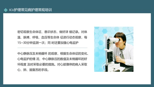 ICU护理常见病护理常规培训动态PPT模板