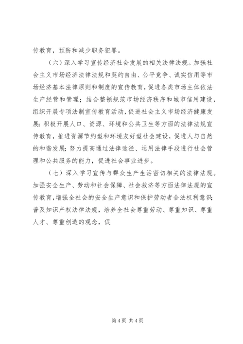 市法制宣传教育五五普法五年规划 (7).docx