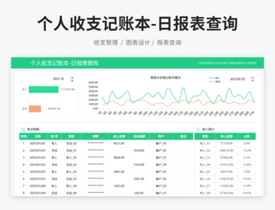 个人收支记账本-日报表查询