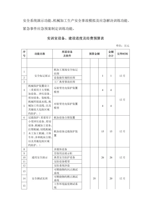 安全生产培训基地建设的专题方案.docx