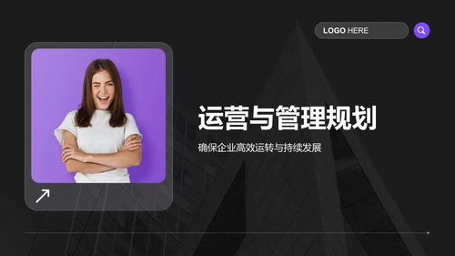 紫色商务风通用行业商业计划书PPT模板