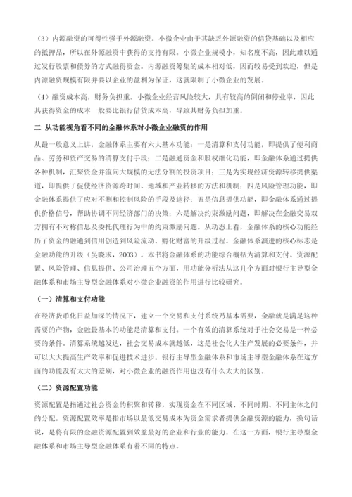 不同金融体系对小微企业融资的作用.docx