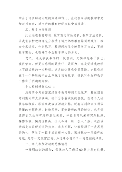 个人培训研修总结.docx