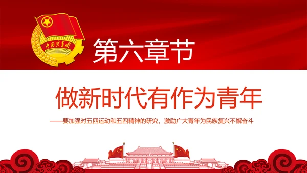 弘扬五四精神做新时代有为青年PPT