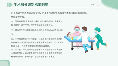 医疗医院学校医生护士插画风手术安全核查制度培训课模板护理安全管理