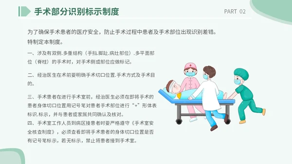 医疗医院学校医生护士插画风手术安全核查制度培训课模板护理安全管理