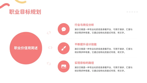 红黄色简约风求职简历个人介绍PPT模板