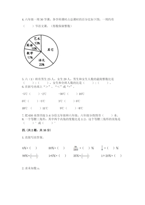 人教版六年级数学下学期期末测试题附答案（精练）.docx