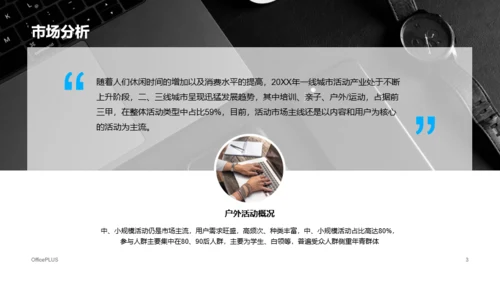 多色商务户外活动项目商业计划书PPT下载