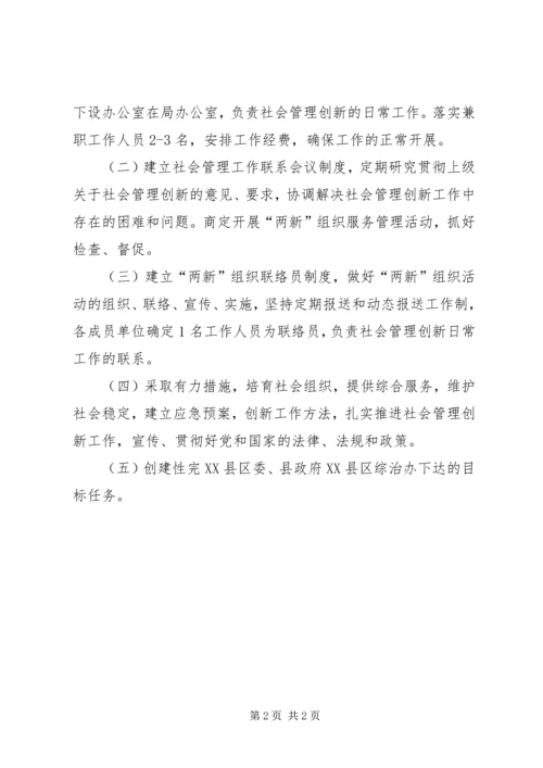 民政局社会管理创新工作计划.docx