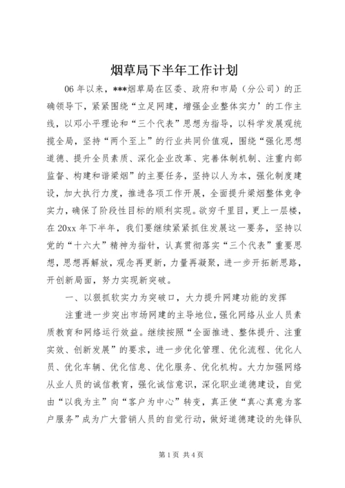 烟草局下半年工作计划 (7).docx