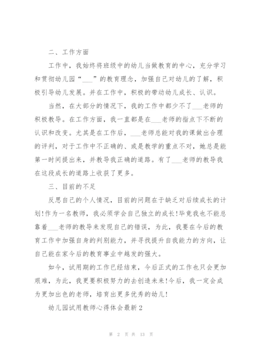 幼儿园试用教师心得体会.docx