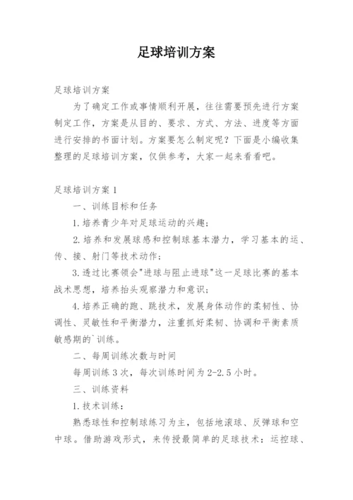 足球培训方案.docx