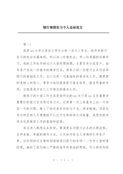 银行寒假实习个人总结范文.docx