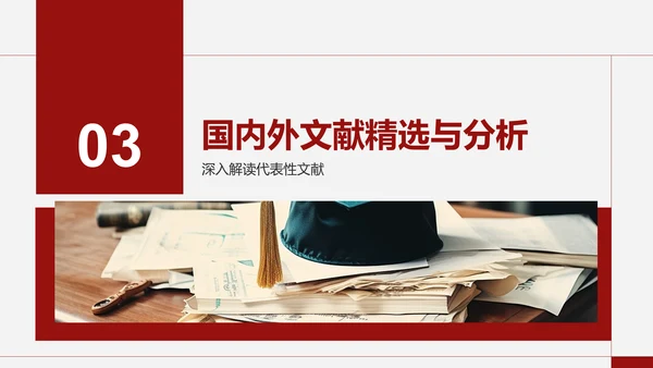 红色商务风专业文献导读与讨论PPT模板
