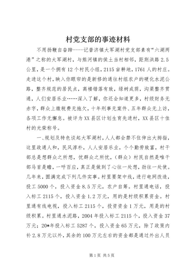 村党支部的事迹材料.docx