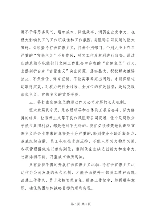 学习“打击官僚主义”运动的心得体会_1.docx