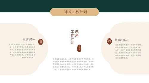 墨绿色简约中国风人资行政工作总结PPT主题