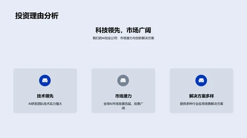 AI技术创业路演PPT模板