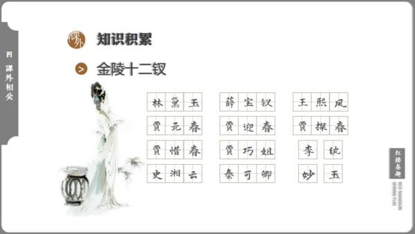 红楼梦红楼春趣大观园通用PPT模板