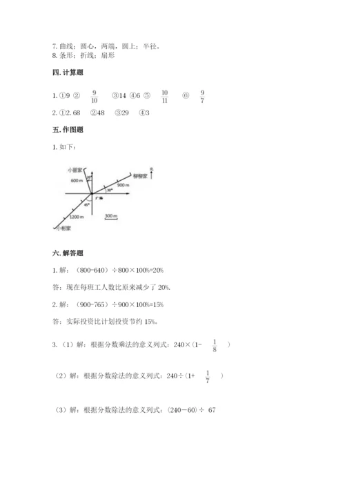 六年级上册数学期末测试卷附参考答案【a卷】.docx