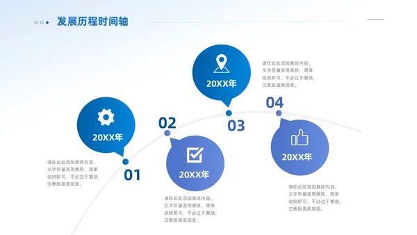 商务通用公司发展历程时间轴图表PPT