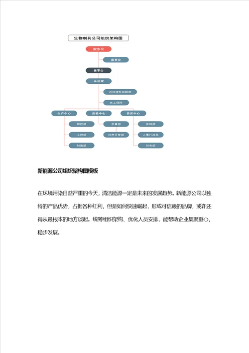 各类科技公司组织结构图模板