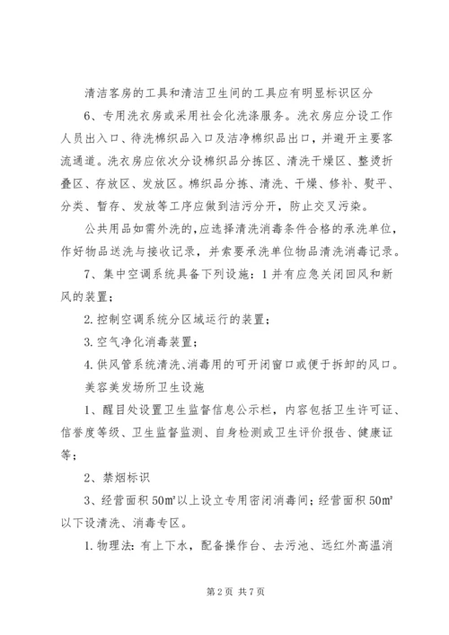 公共场所主要卫生设施设备清单范文.docx