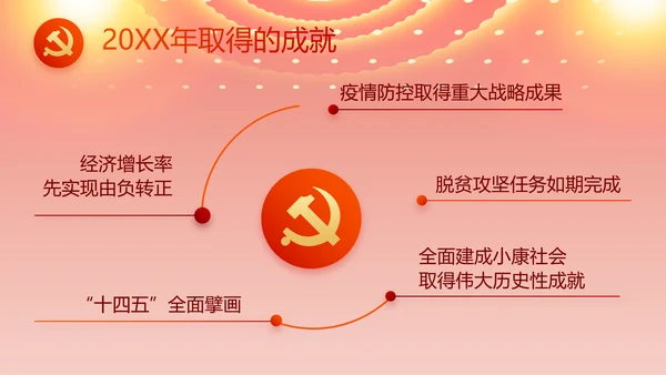 奋斗百年路启航新征程PPT动态模板