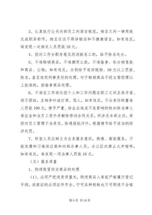 公司工作规范及岗位纪律奖惩条例 (2).docx