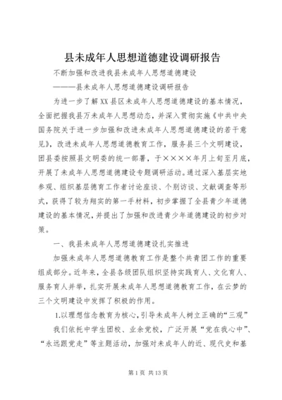 县未成年人思想道德建设调研报告 (2).docx