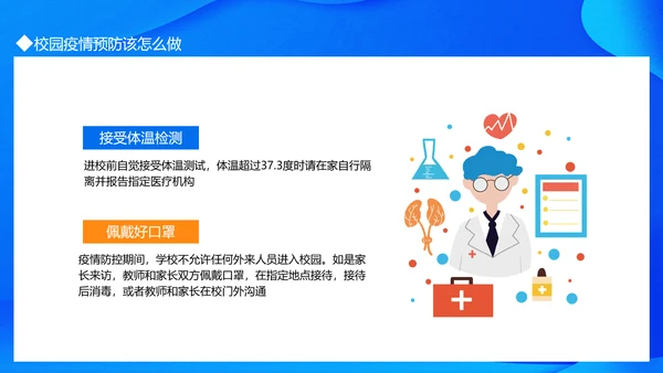 流行病毒校园防疫防控建设PPT模板
