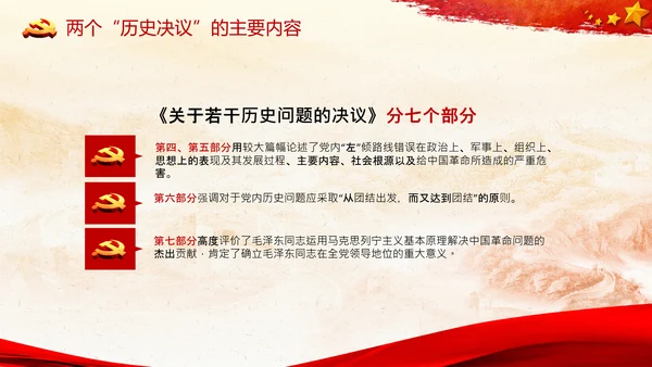 两个历史决议制定背景主要内容和重要意义PPT