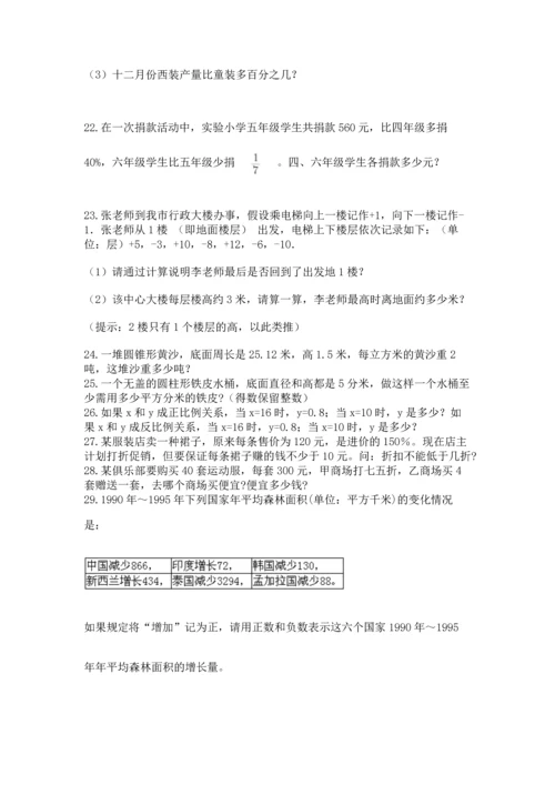 六年级小升初数学解决问题50道附答案【基础题】.docx