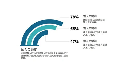 蓝色简约风总结汇报PPT模板