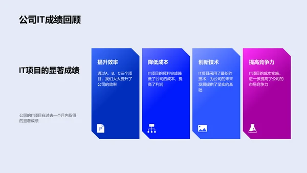 月度业务IT项目总结PPT模板