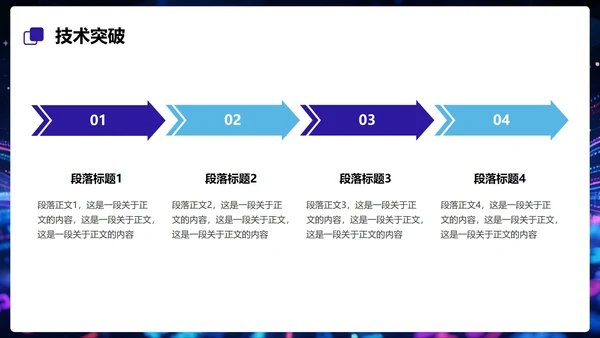 蓝紫色科技风未来无限创新创业计划书PPT模板