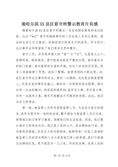 观哈尔滨XX县区看守所警示教育片有感.docx